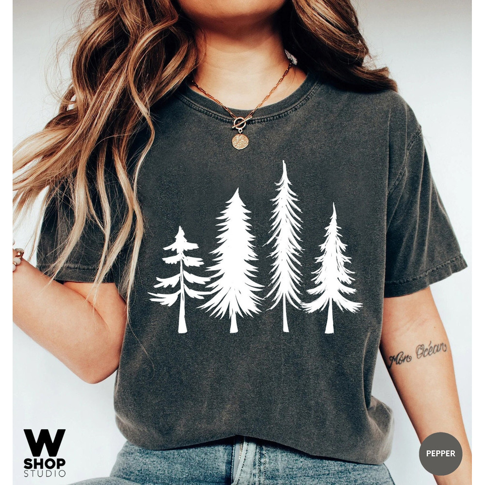 Pine Tree Shirt, Pine Tree T Shirt, Camping Shirt, Hiking Shirt, Oversized Adventure, Nature Lover Gift, Outdoors, Comfort Colors - 1.jpg