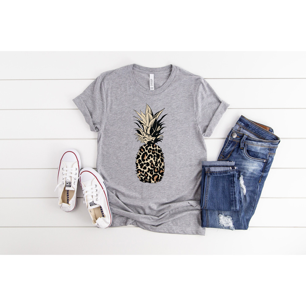 Pineapple Shirt, Leopard Shirts for Women, Foodie Shirt, Leopard Summer Shirt, Cute Pineapple T Shirt, Pineapple Lover, Gift for Her - 7.jpg