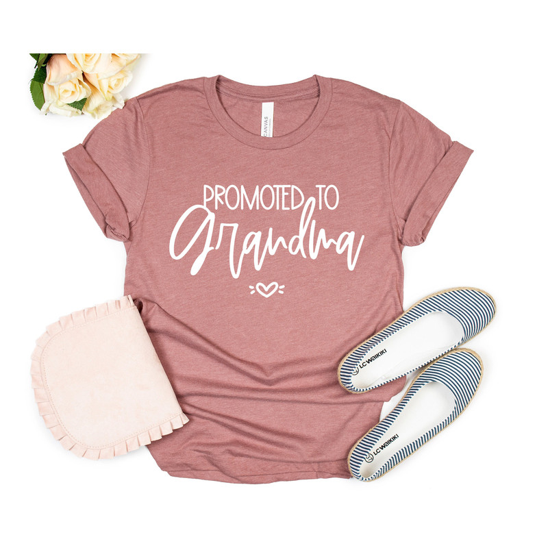 Promoted to Grandma Shirt, Grandma  T Shirt, Pregnancy Reveal, Baby Announcement, Grandma To Be, Grandparents to be - 2.jpg