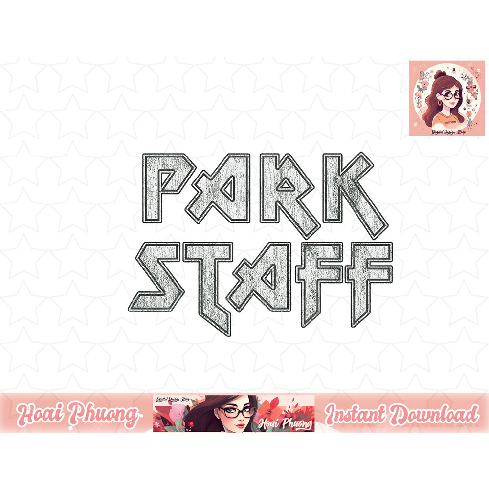 Jurassic Park Distressed Bold Park Staff Graphic png, instant download.jpg