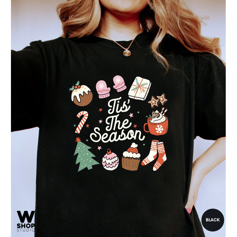 Retro Christmas Comfort Colors Shirt, Tis The Season Santa Shirt, Vintage Santa Christmas Shirt, Retro Holiday Shirt, Ugly Sweater Shirt - 3.jpg