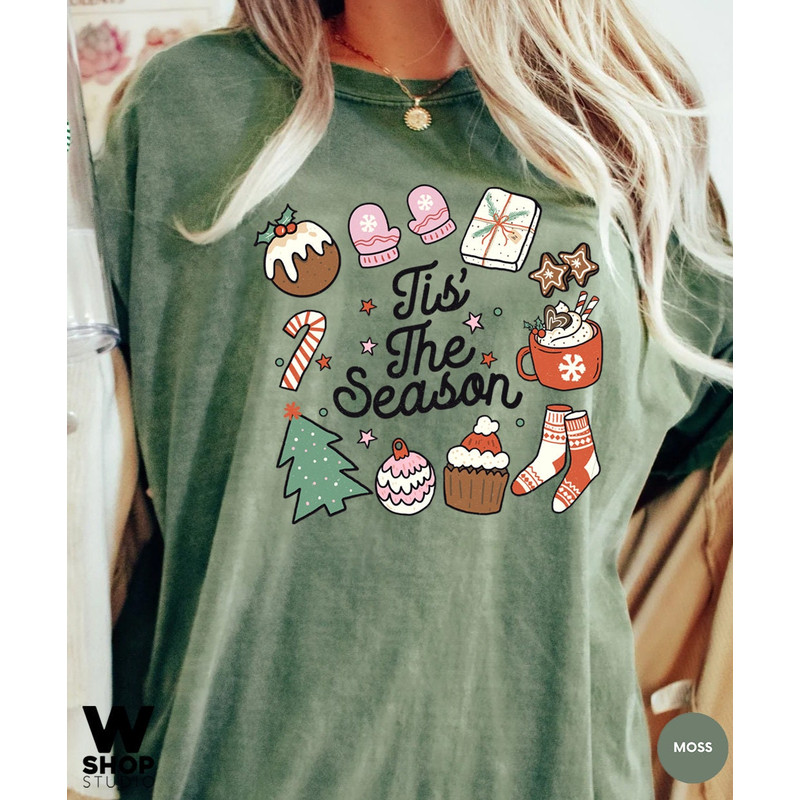 Retro Christmas Comfort Colors Shirt, Tis The Season Santa Shirt, Vintage Santa Christmas Shirt, Retro Holiday Shirt, Ugly Sweater Shirt - 4.jpg