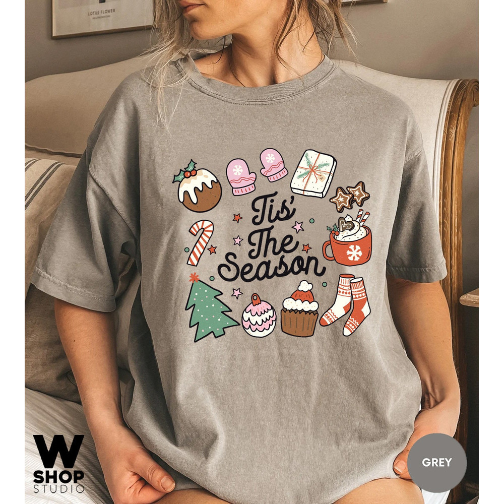 Retro Christmas Comfort Colors Shirt, Tis The Season Santa Shirt, Vintage Santa Christmas Shirt, Retro Holiday Shirt, Ugly Sweater Shirt - 6.jpg