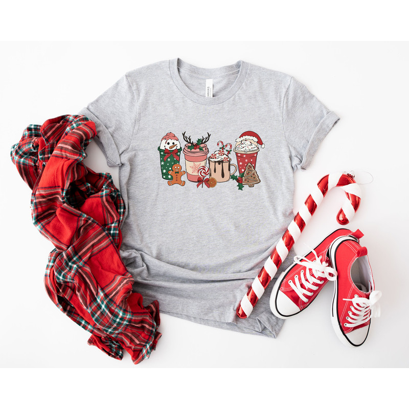 Retro Christmas Shirt, Snowman Coffee Latte Shirt, Vintage Santa Christmas Shirt, Retro Holiday Shirt, Ugly Sweater Shirt, Tee - 7.jpg