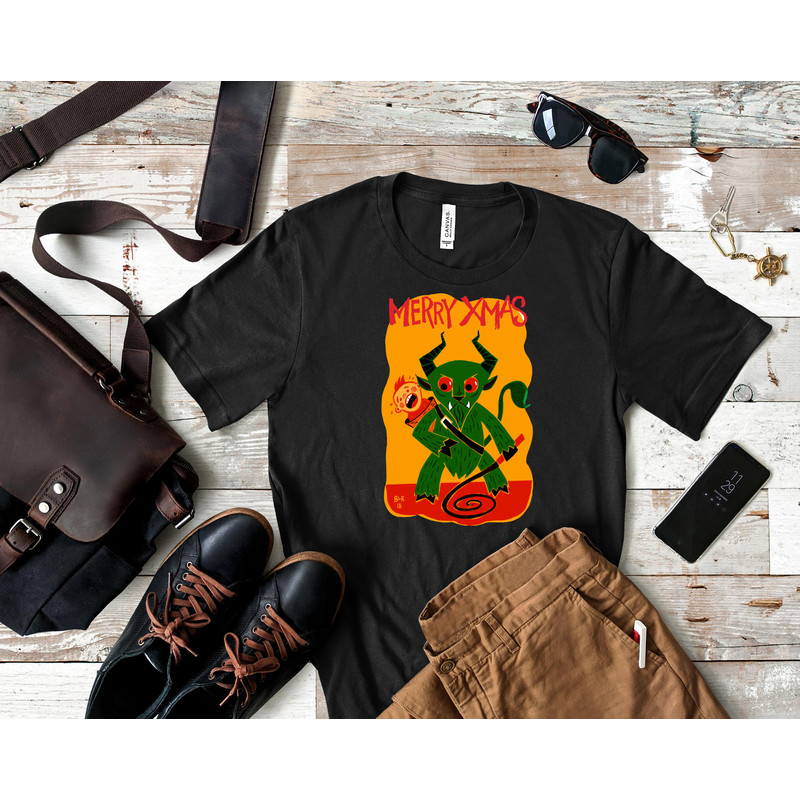 Retro Krampus Christmas Classic T-Shirt 267_Shirt_Black.jpg
