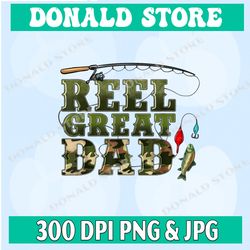 Western Reel Great Dad Png, Fishing Dad Png, Father's Day Png, Camouflage Reel Great Dad Png, Fishing Rod Png, Dad Png