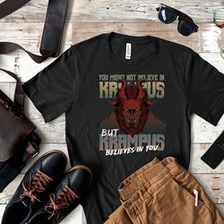 krampus shirt, krampus t shirt, krampus in the corner shirt