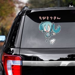 hatsune miku decal for car, hatsune miku sticker, anime car decal, anime decal, anime sticker, hatsune miku decal