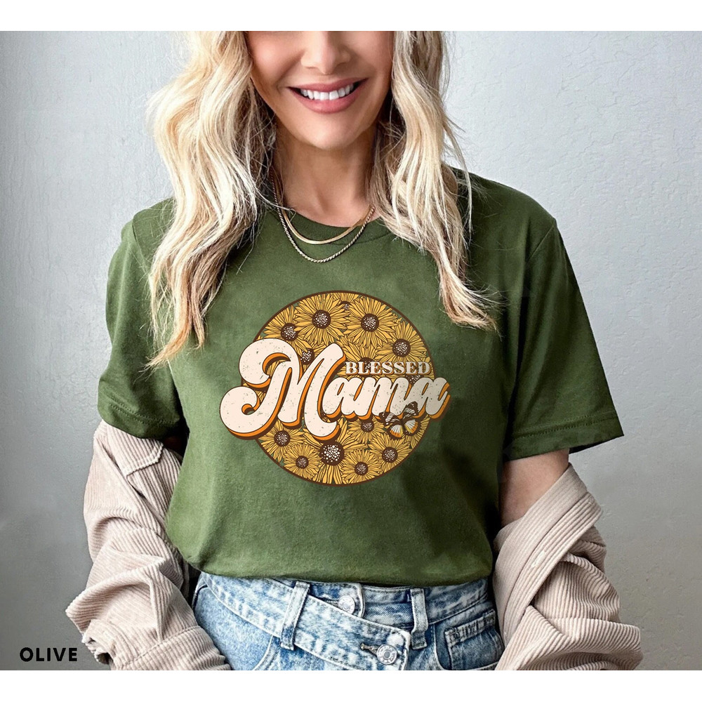 Retro Vintage Mama Shirt, Sunflower Mama Shirt, Mom Life Shirt,Girl Mama Motherhood Shirt, Cute Mom Shirt,Mothers Day Gift - 1.jpg