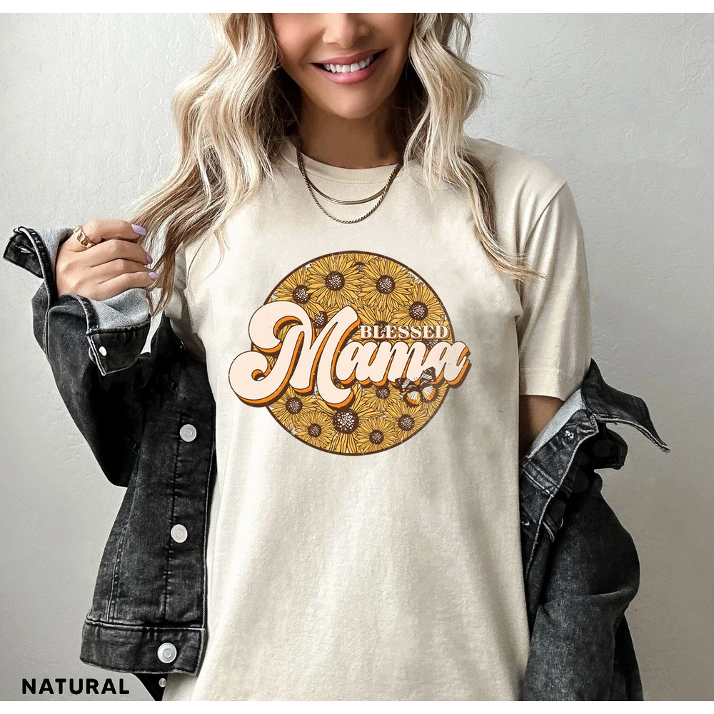 Retro Vintage Mama Shirt, Sunflower Mama Shirt, Mom Life Shirt,Girl Mama Motherhood Shirt, Cute Mom Shirt,Mothers Day Gift - 3.jpg