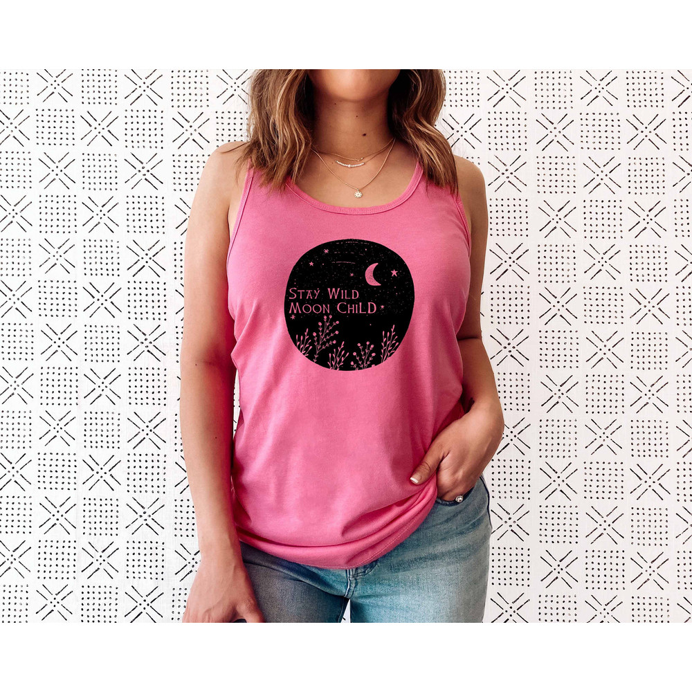 Stay Wild Moon Child Tank, Moon Tank, Moon Bohemian Tee, Gift For Moon Lover, Sun And Moon Top, Moon Tank, Women Top - 4.jpg