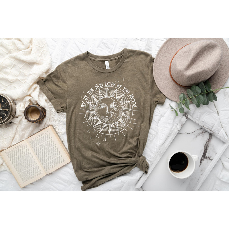 Sun Moon Stars Tee, Celestial Tee, Graphic Tee, Sun Shirt, One with the Sun, Boho Shirt, Vintage Tee, Mystical Tee, Moon Shirt, Bohemian - 5.jpg