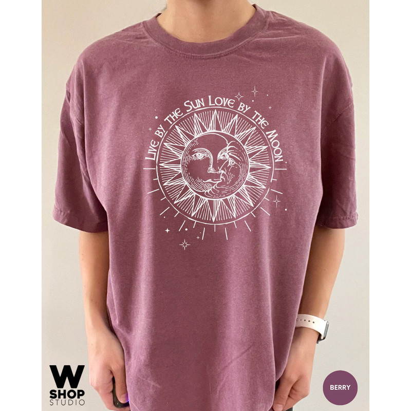 Sun Moon Stars Tee, Celestial Tee, Graphic Tee, Sun Shirt, One with the Sun, Boho Shirt, Vintage Tee, Mystical Tee, Oversized Bohemian - 8.jpg