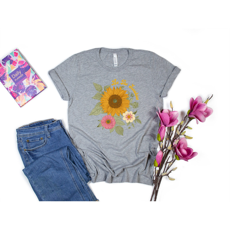 Sunflower Graphic Tee, Hippie Sunflower Shirt, Floral Women's Tee, T Shirt, Vacation, Gift, Trending, Plus Size - 7.jpg