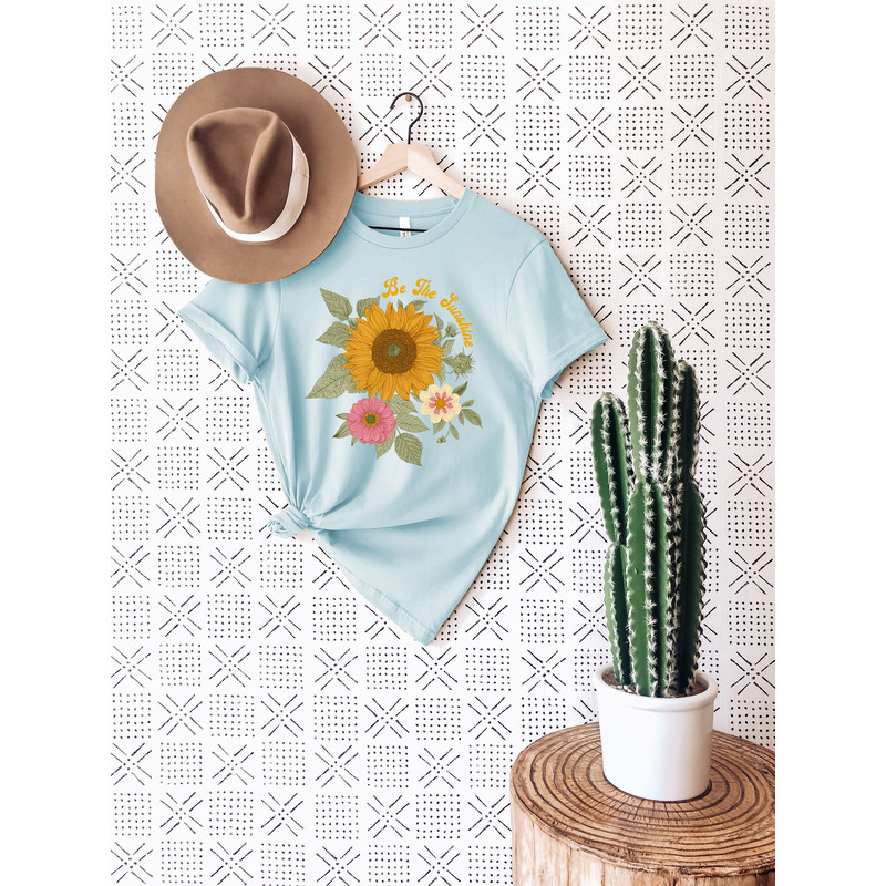 Sunflower Graphic Tee, Hippie Sunflower Shirt, Floral Women's Tee, T Shirt, Vacation, Gift, Trending, Plus Size - 8.jpg