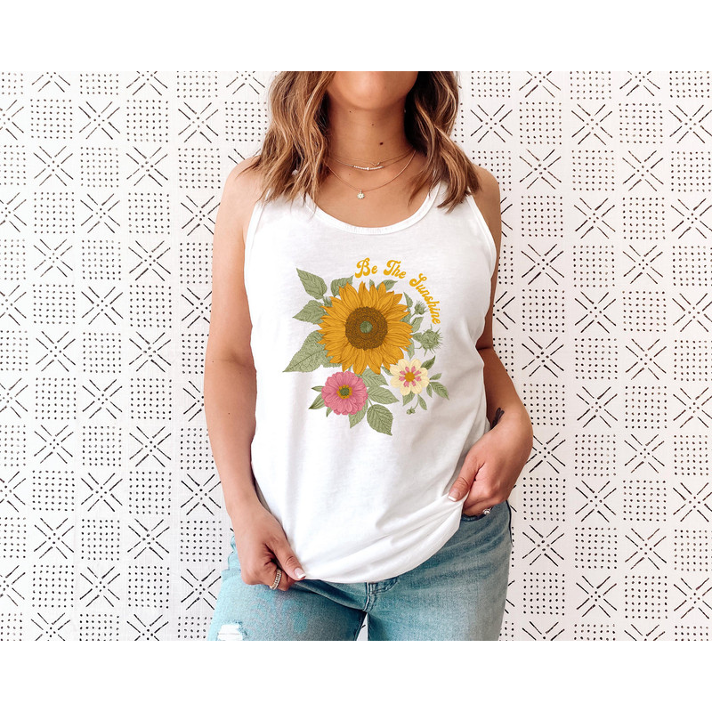 Sunflower Tank Top Sunflower Tank Tops for Women Plus Size Clothing Available Womens Summer Tops Womens Summer Clothing Sun Flower - 8.jpg