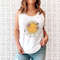 Think Happy Thoughts, Sunflower Tee Tank Top, Wildflower Tank, Wild Flowers Shirt, Floral Tank, Gift for Women, Ladies Tank, Best Gift - 1.jpg
