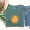 Think Happy Thoughts, Sunflower Tee, Wildflower Tshirt, Oversized Boho Shirt, Floral Tshirt, Gift for Women, Ladies Shirts, Best Friend - 7.jpg