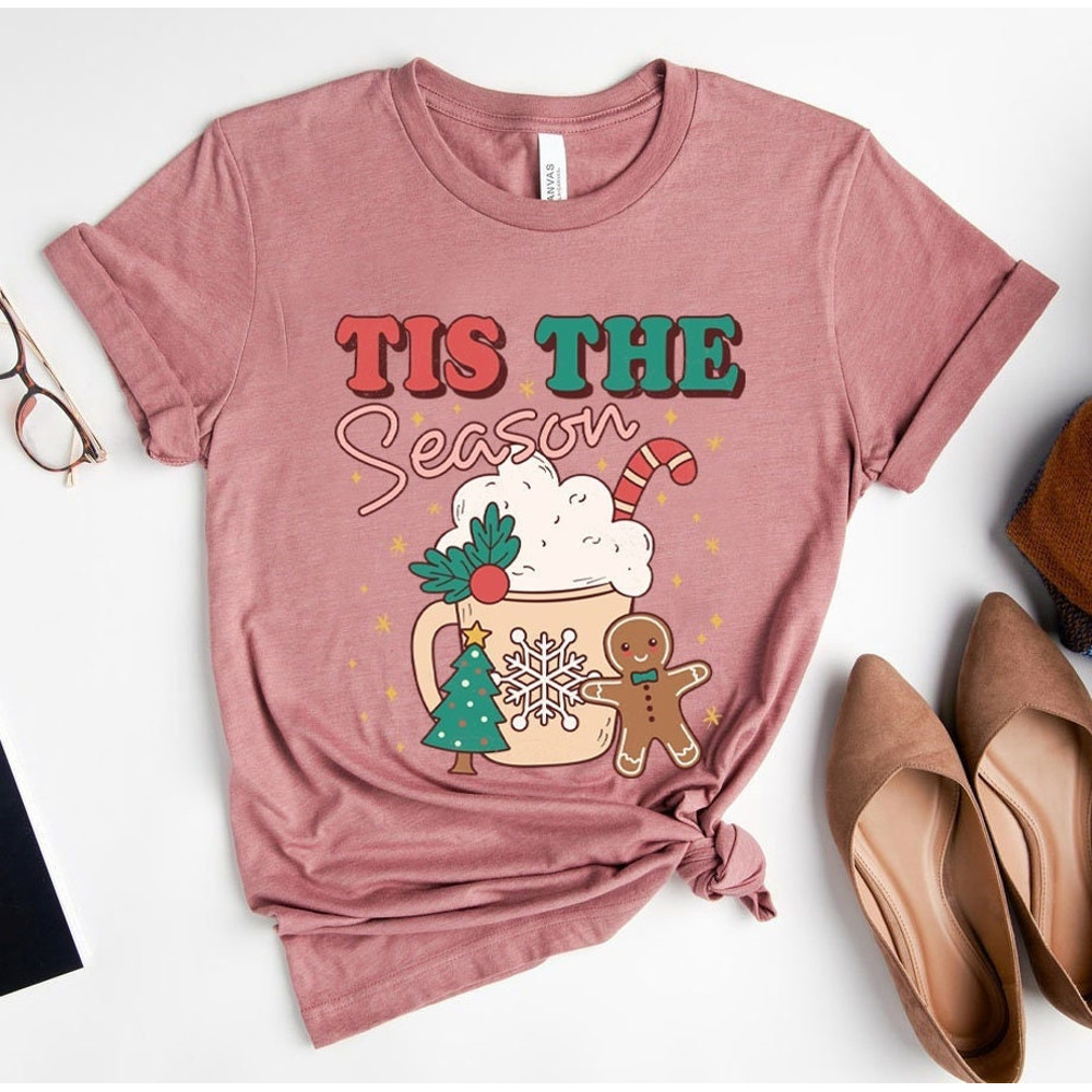 Tis the season Christmas T shirt, cute Coffee chritmas tee, Christmas tee, holiday apparel, Holiday apparel, Womens graphic tee - 1.jpg