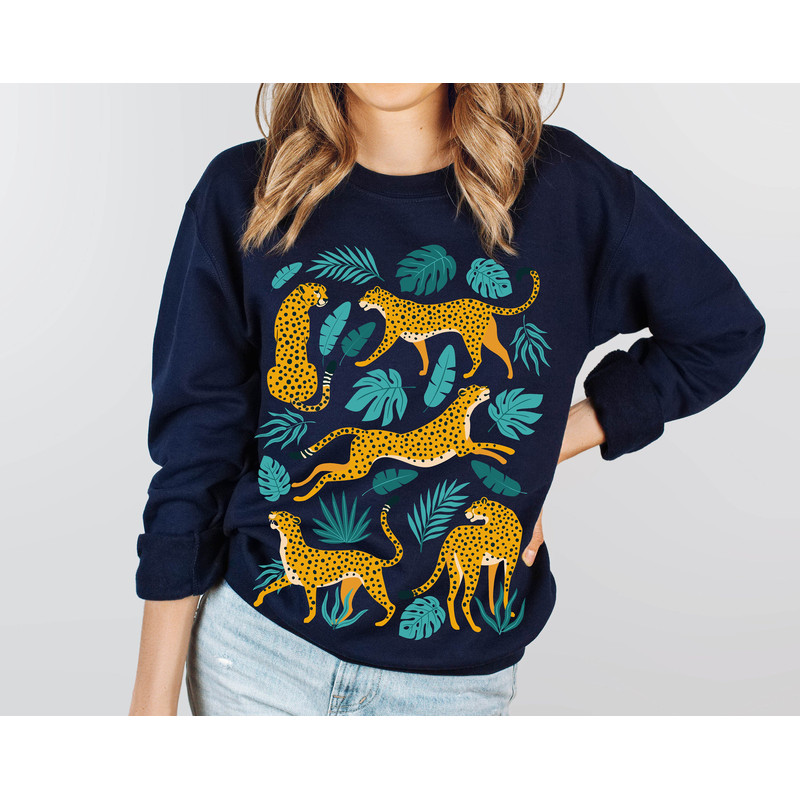 Tiger Sweatshirt, Women Botanical Shirt, Trendy Boho, Wild Animal Sweatshirt, Womens Safari, Jungle Tee - 5.jpg