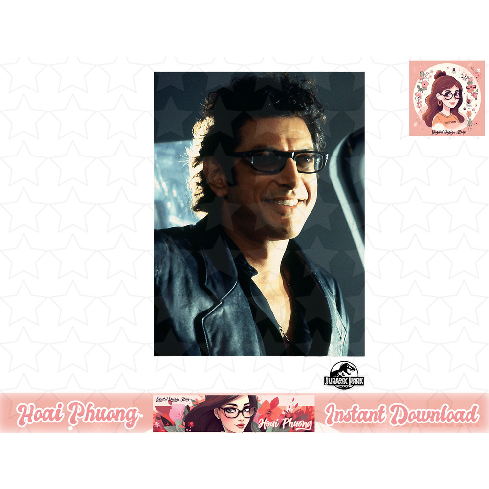 Jurassic Park Goldblum Sly Smile png, instant download.jpg