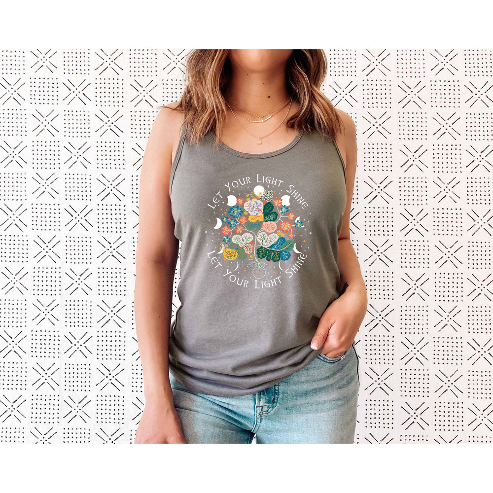 Wild Flowers Tank, Boho Moon Tank Top, Wildflower Tank , Floral Tank Tee, Wildflowers, Womens Tees, Ladies Shirts, Gift for Her - 5.jpg