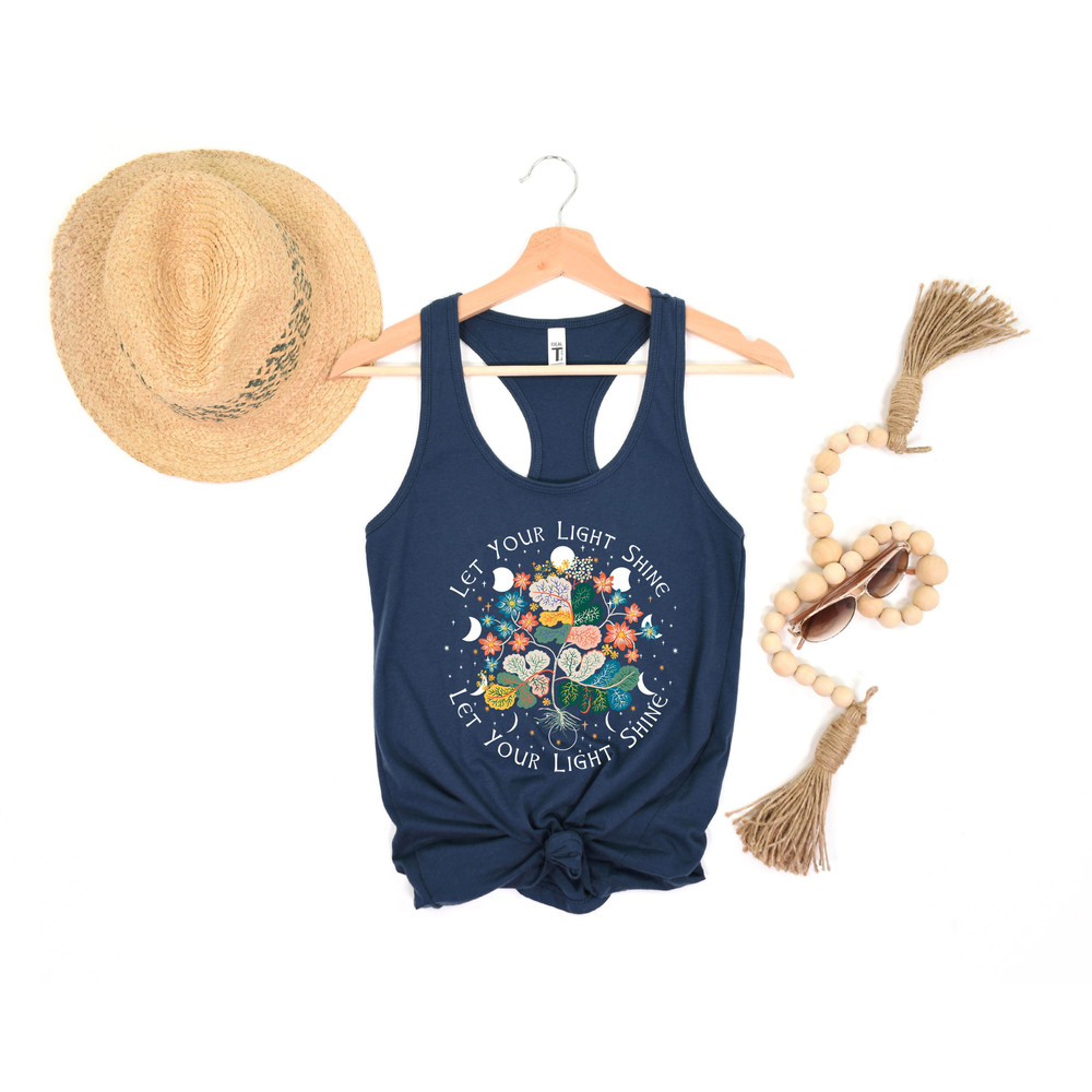 Wild Flowers Tank, Boho Moon Tank Top, Wildflower Tank , Floral Tank Tee, Wildflowers, Womens Tees, Ladies Shirts, Gift for Her - 6.jpg