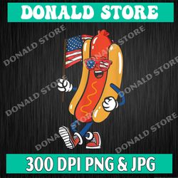 hotdog sunglasses american flag usa funny 4th of july fourth png, 4th of july png, png high quality, png, digital