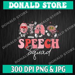 groovy speech therapy speech language pathologist squad png, png high quality, png, digital download