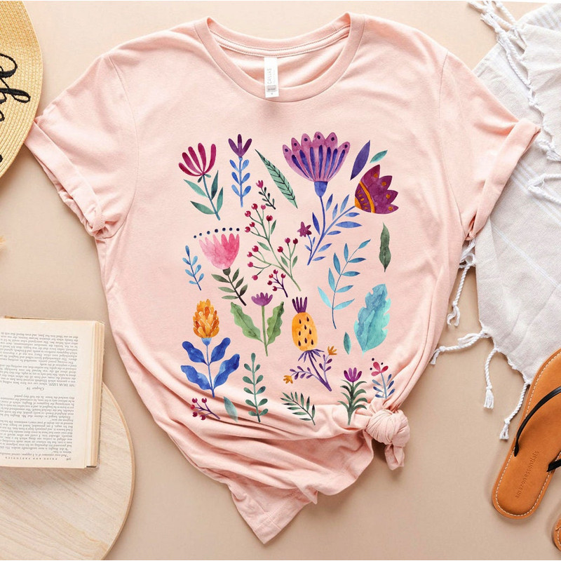 Wildflower Tshirt, Wild Flowers Shirt, Floral Tshirt, Flower Shirt, Gift for Women, Ladies Shirts, Best Friend Gift - 3.jpg