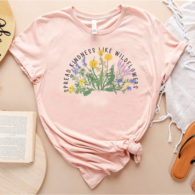 Wildflower Tshirt, Wild Flowers Shirt, Floral Tshirt, Flower Shirt, Gift for Women, Ladies Shirts, Best Friend Gift - 7.jpg