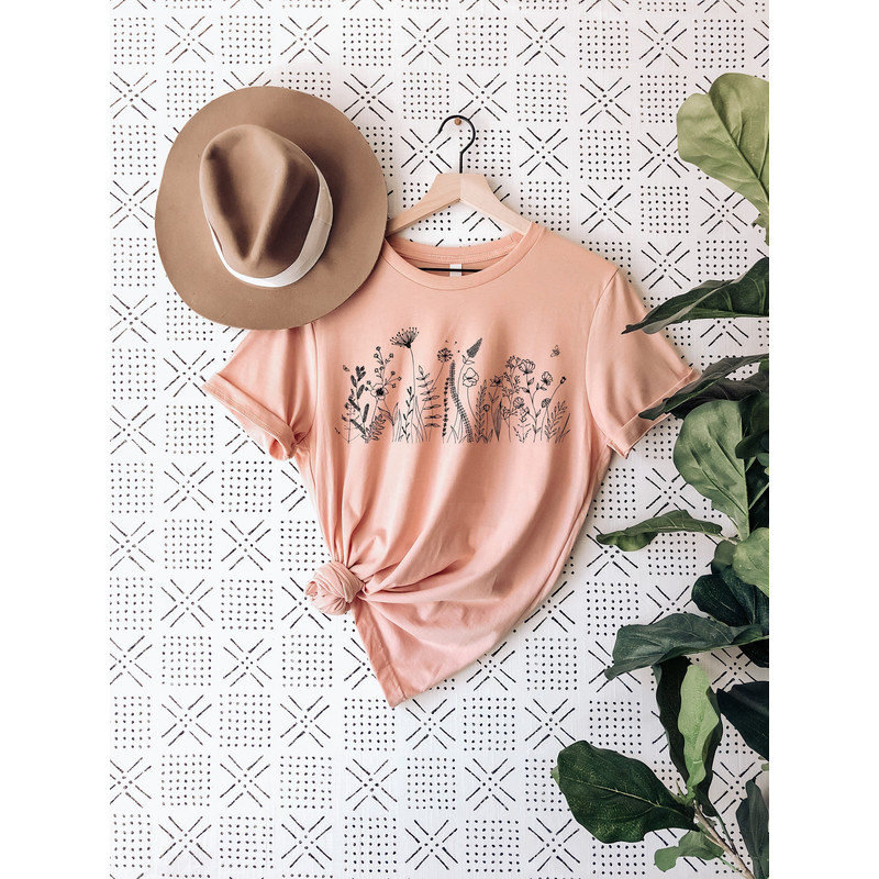 Wildflower Tshirt, Wild Flowers Shirt, Floral Tshirt, Flower Shirt, Gift for Women, Ladies Shirts, Best Friend Gift - 1.jpg