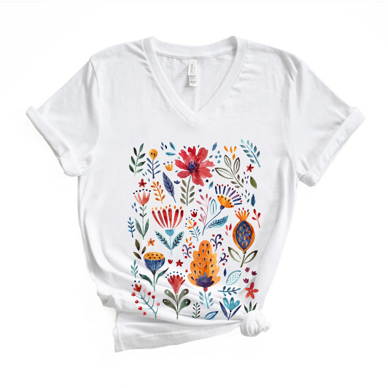 Wildflower Tshirt, Wild Flowers Shirt, Floral Tshirt, Flower Shirt, Gift for Women, Ladies Shirts, Best Friend Gift - 3.jpg