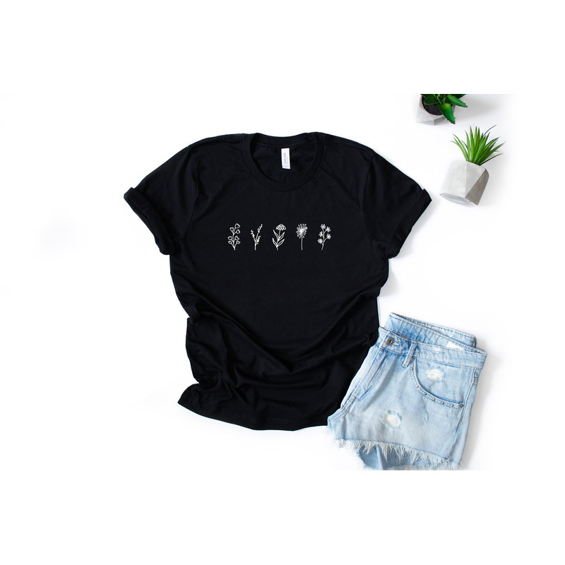 Wildflower Tshirt, Wild Flowers Shirt, Floral Tshirt, Flower Shirt, Gift for Women, Ladies Shirts, Best Friend Gift - 3.jpg