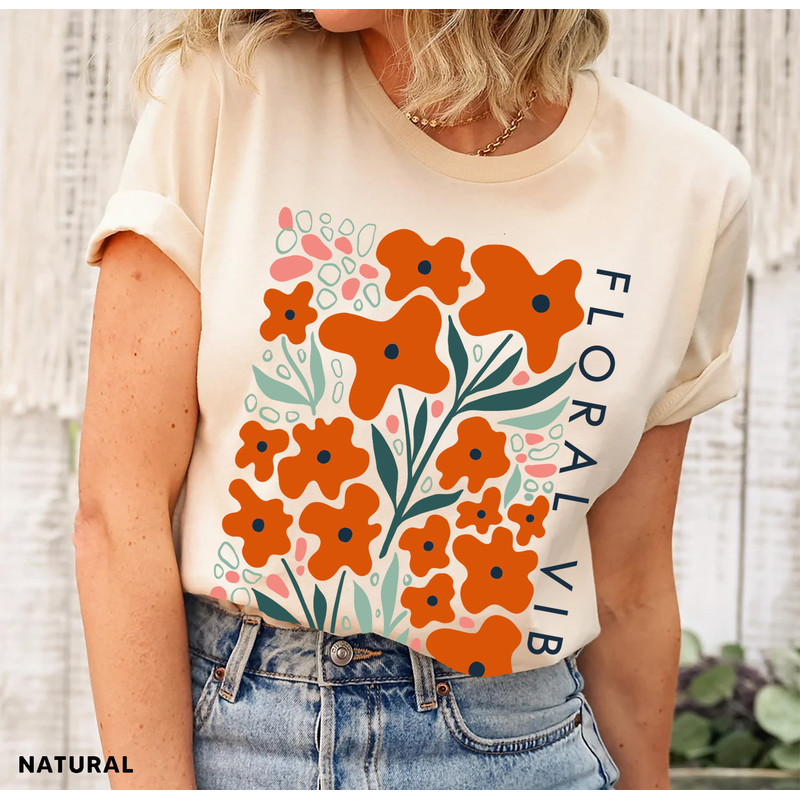 Wildflower Tshirt, Wild Flowers Shirt, Floral Tshirt, Flower Shirt, Gift for Women, Ladies Shirts, Best Friend Gift - 3.jpg