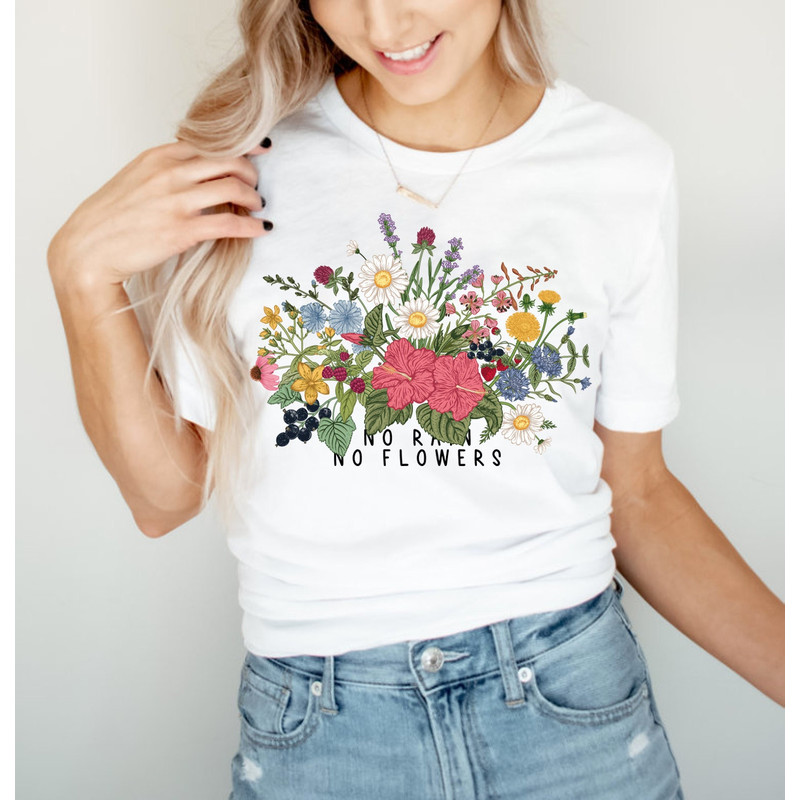 Wildflower Tshirt, Wild Flowers Shirt, Floral Tshirt, Flower Shirt, Gift for Women, Ladies Shirts, Best Friend Gift - 4.jpg