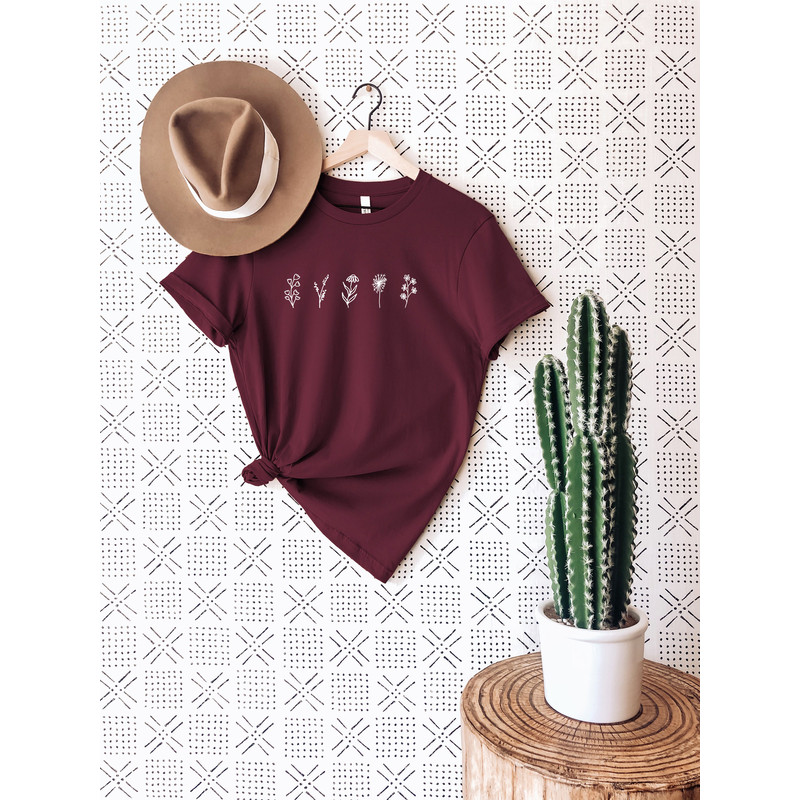 Wildflower Tshirt, Wild Flowers Shirt, Floral Tshirt, Flower Shirt, Gift for Women, Ladies Shirts, Best Friend Gift - 7.jpg