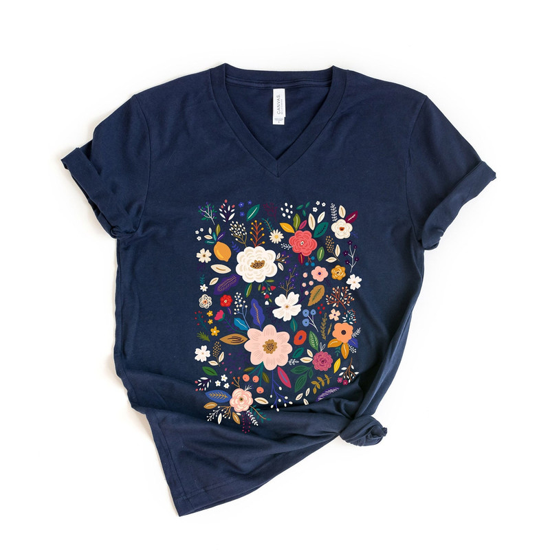 Wildflower Tshirt, Wild Flowers Shirt, Floral Tshirt, Flower Shirt, Gift for Women, Ladies Shirts, Best Friend Gift - 3.jpg