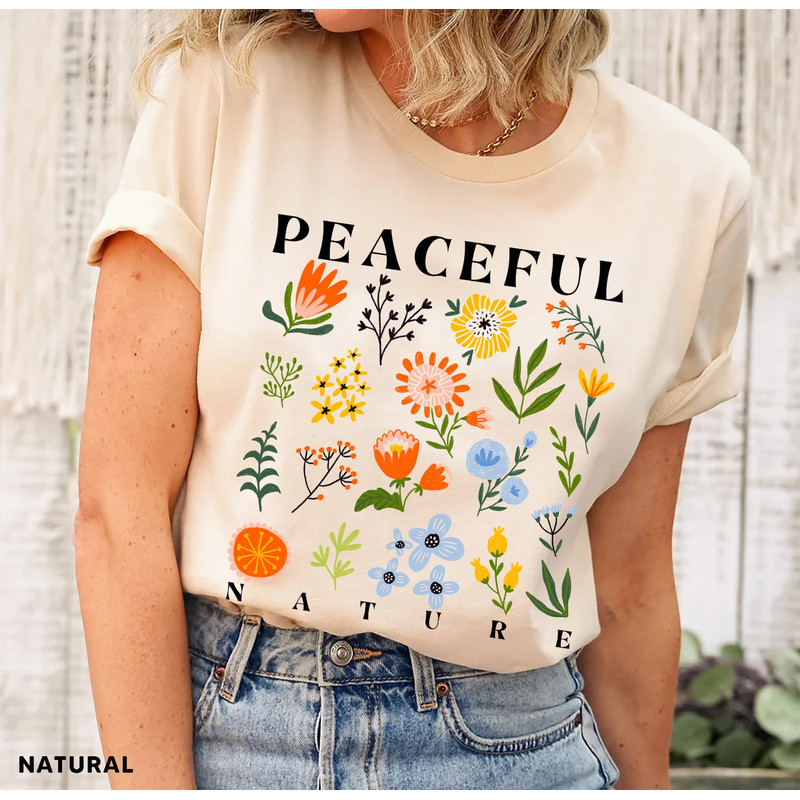 Wildflower Tshirt, Wild Flowers Shirt, Floral Tshirt, Flower Shirt, Gift for Women, Ladies Shirts, Best Friend Gift - 1.jpg