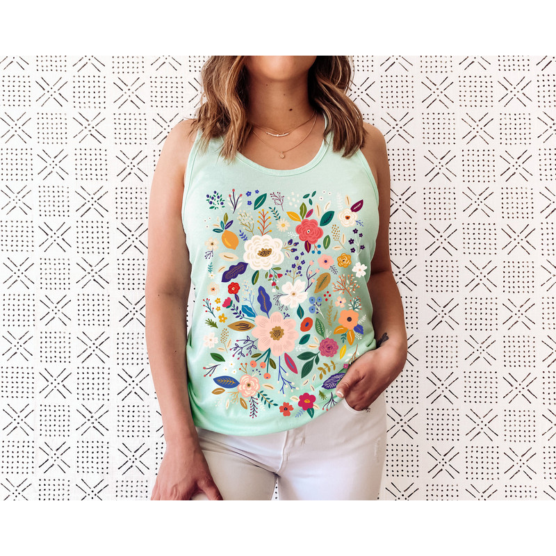 Wildflower Tshirt, Wild Flowers Shirt, Floral Tshirt, Flower Shirt, Gift for Women, Ladies Shirts, Best Friend Gift - 7.jpg