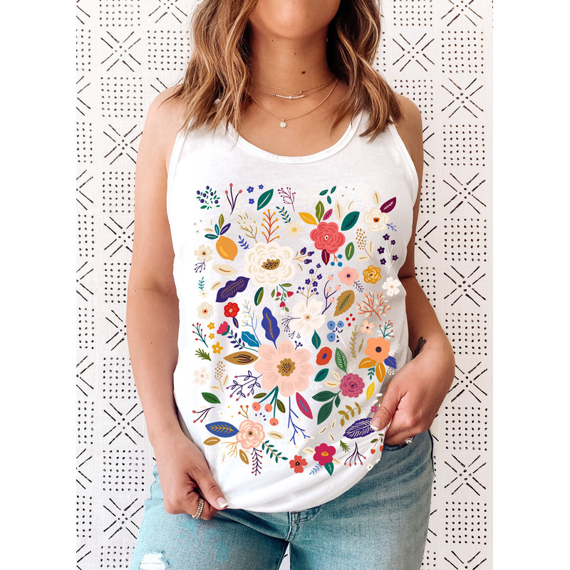Wildflower Tshirt, Wild Flowers Shirt, Floral Tshirt, Flower Shirt, Gift for Women, Ladies Shirts, Best Friend Gift - 8.jpg