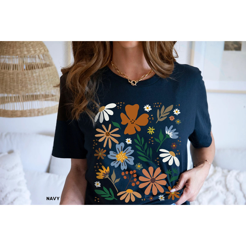 Wildflower Tshirt, Wild Flowers Shirt, Floral Tshirt, Flower Shirt, Gift for Women, Ladies Shirts, Best Friend Gift - 7.jpg