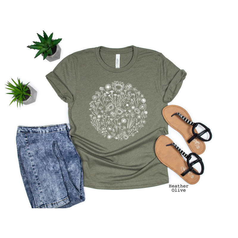 Wildflower Tshirt, Wild Flowers Shirt, Floral Tshirt, Flower Shirt, Gift for Women, Ladies Shirts, Best Friend Gift - 5.jpg