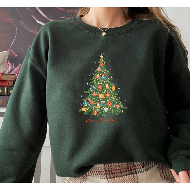 Womens Christmas Sweatshirt, Christmas Sweater, Christmas Crewneck, Christmas Tree Sweatshirt, Holiday Sweaters for Women, Winter Sweatshirt - 1.jpg