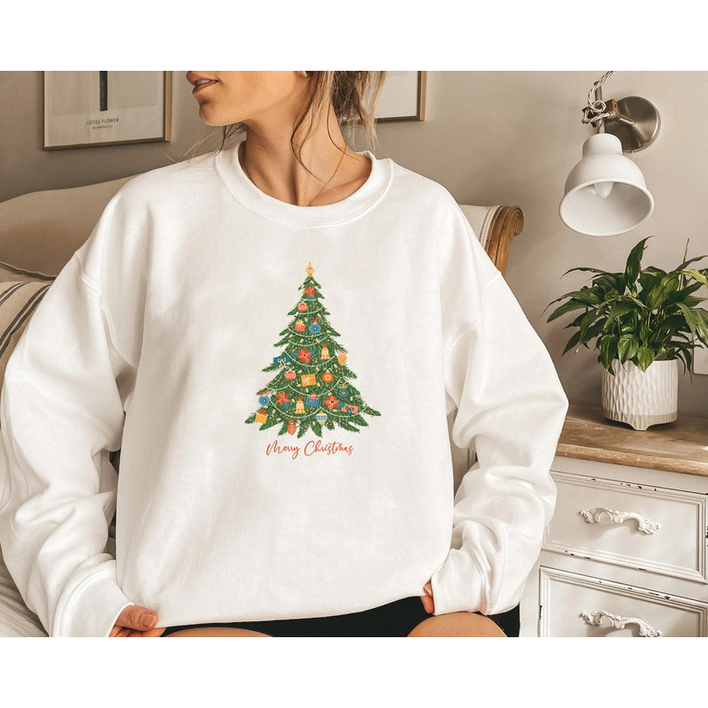Womens Christmas Sweatshirt, Christmas Sweater, Christmas Crewneck, Christmas Tree Sweatshirt, Holiday Sweaters for Women, Winter Sweatshirt - 4.jpg