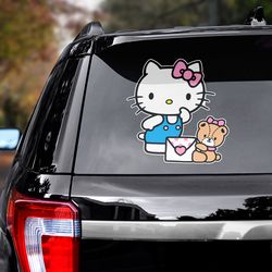 anime decal, hello kitty decal for car, anime car decal, anime sticker, hello kitty decal, hello kitty sticker