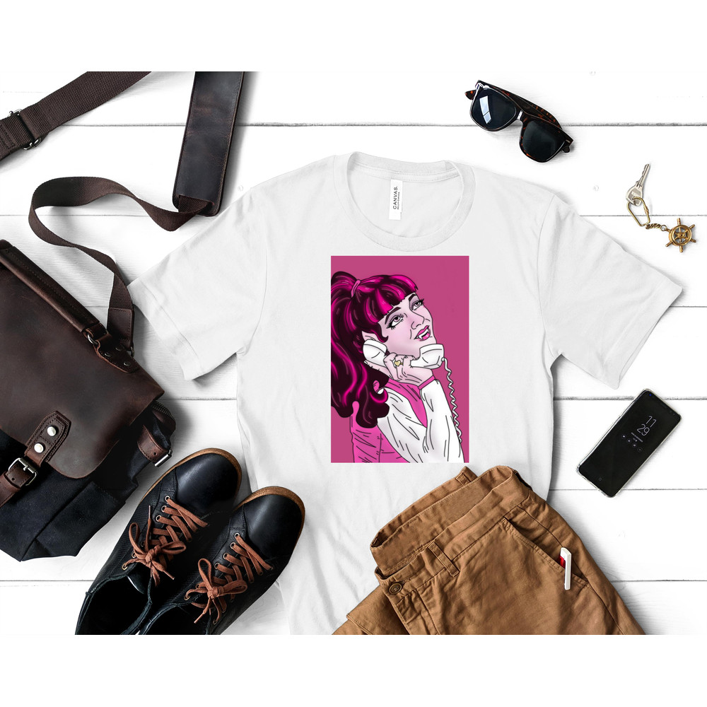 Draculaura On the Phone Classic T-Shirt 126_White_White.jpg