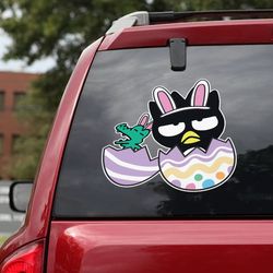 hello kitty sticker, hello kitty decal for car, anime car decal, anime decal, badtz maru decal, anime sticker