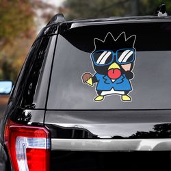 anime car decal, hello kitty sticker, hello kitty decal for car, anime decal, anime sticker, badtz maru decal