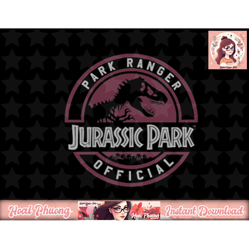 Jurassic Park Left Chest Red Park Ranger Emblem png, instant download.jpg